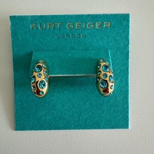Kurt Geiger Bombay Pavé CZ Dome Hoop Earrings